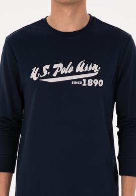 Erkek Bisiklet Yaka Regular Fit Lacivert İnce Sweatshirt - 50316315036