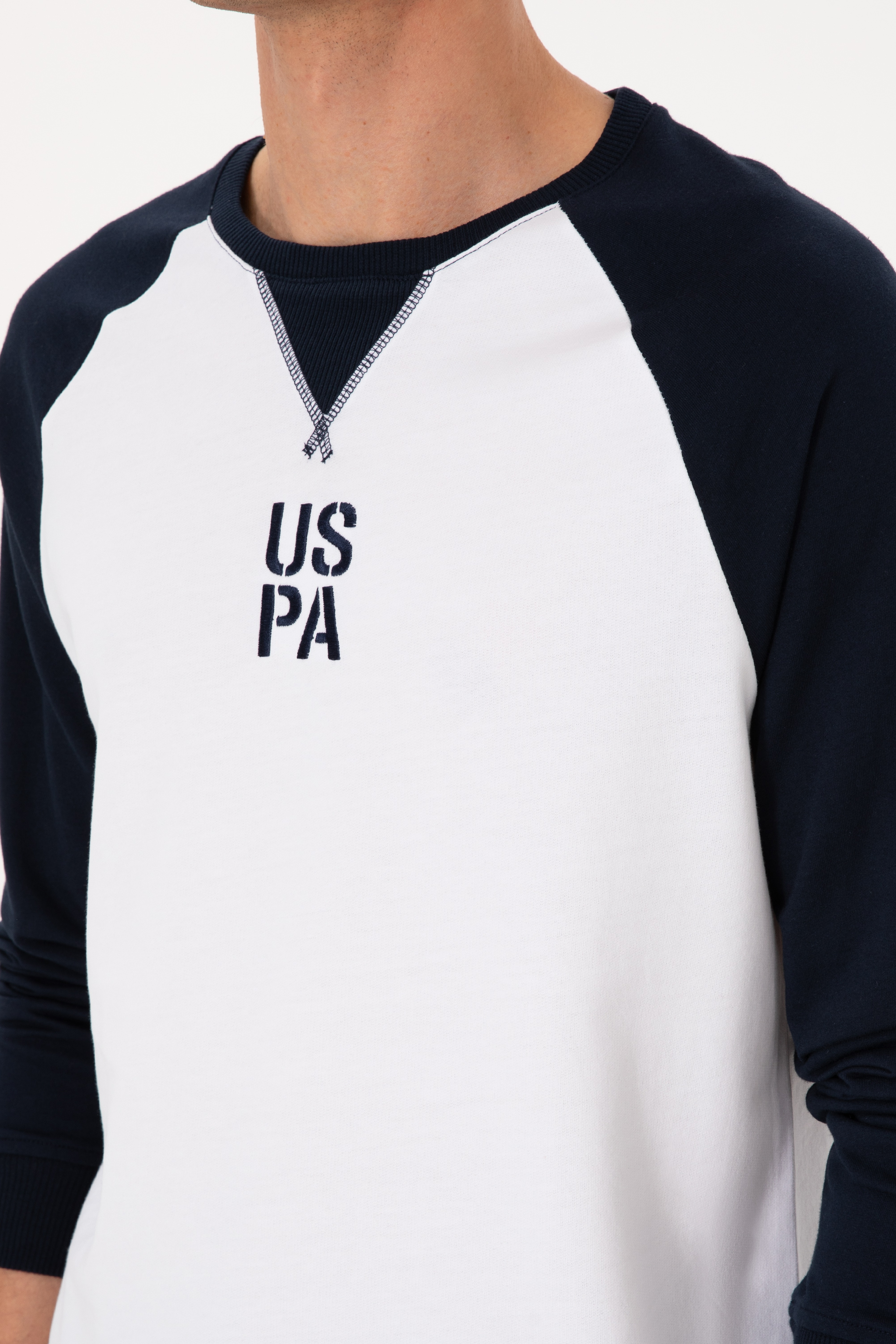 Erkek Bisiklet Yaka Regular Fit Lacivert İnce Sweatshirt