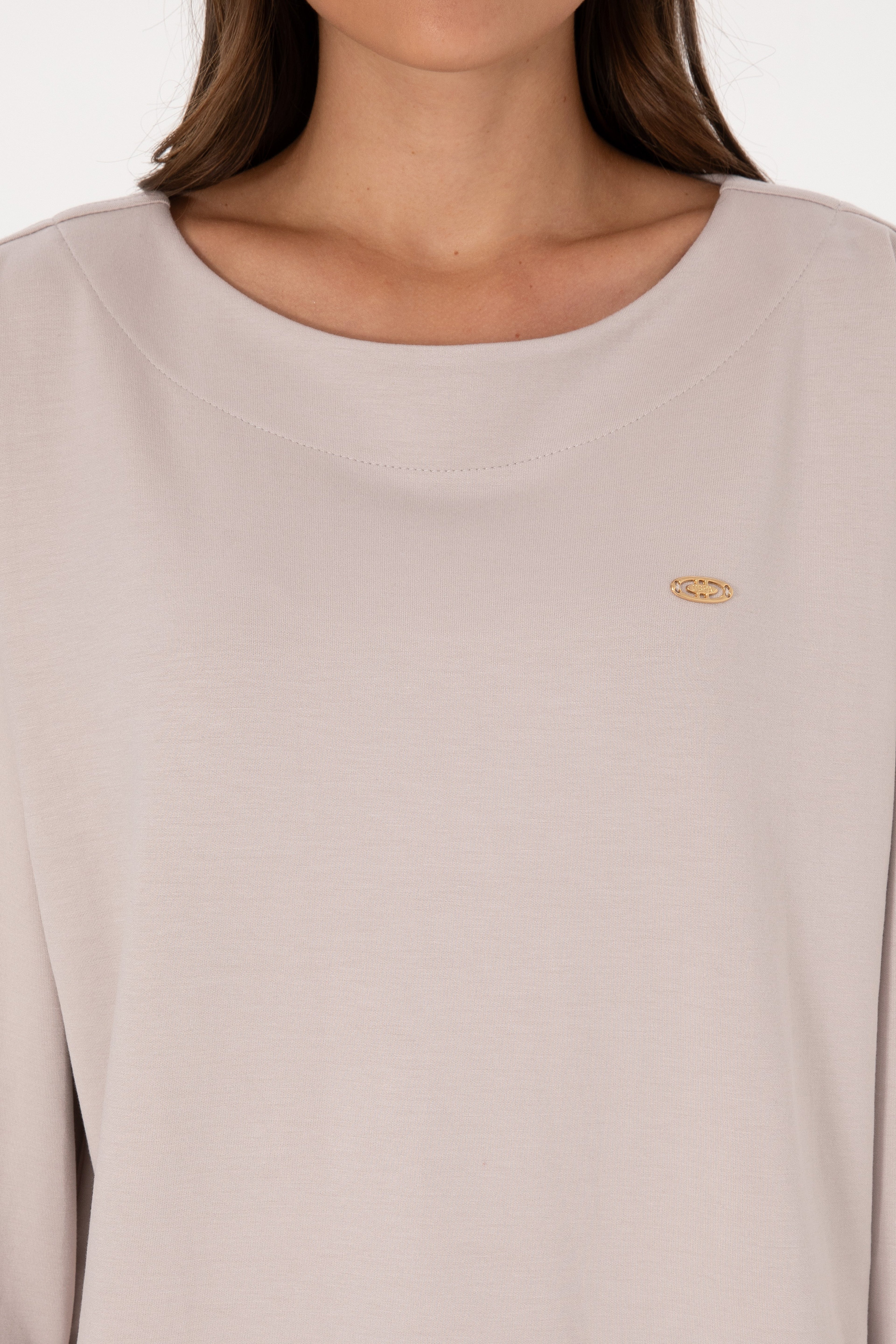 Kadın Taş Bisiklet Yaka Sweatshirt - Image 6