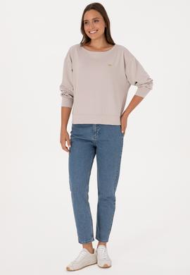 Kadın Taş Bisiklet Yaka Sweatshirt - 50314210039