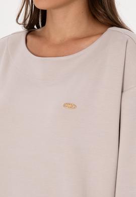 Kadın Taş Bisiklet Yaka Sweatshirt - 50314210039