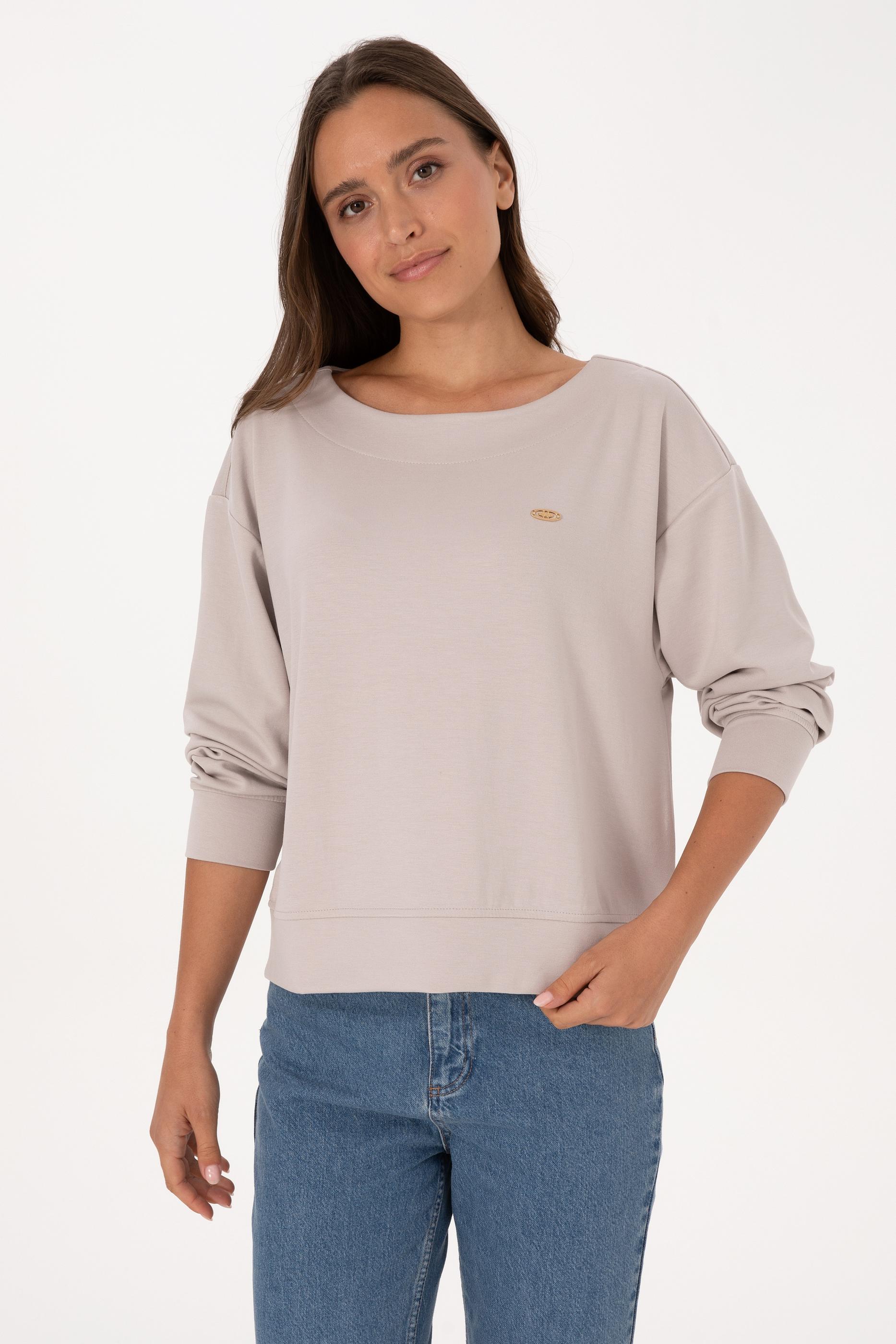 Kadın Taş Bisiklet Yaka Sweatshirt