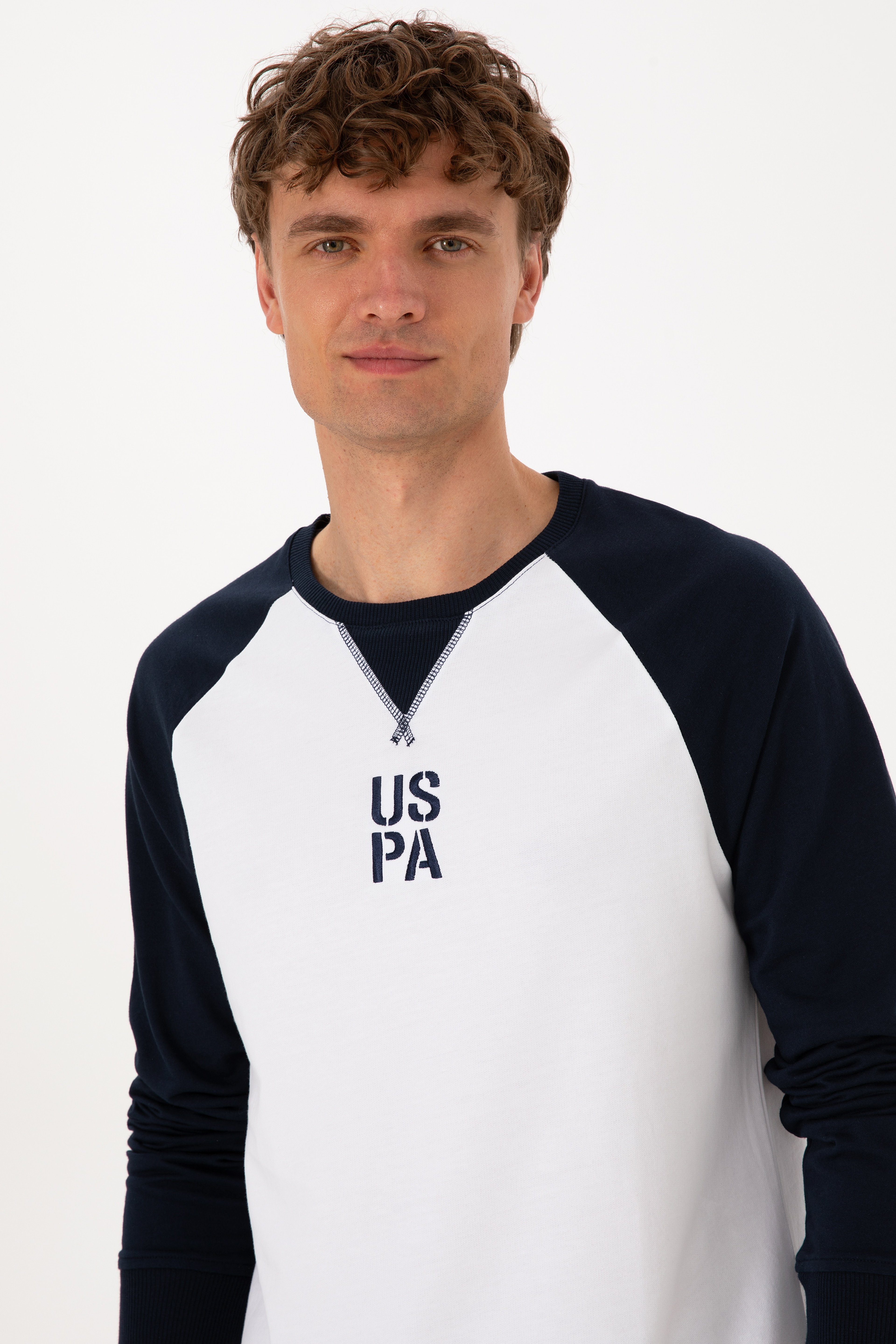 Erkek Bisiklet Yaka Regular Fit Lacivert İnce Sweatshirt - Image 2