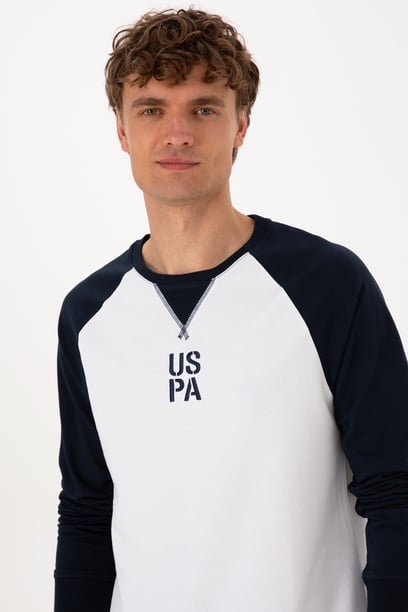 Erkek Bisiklet Yaka Regular Fit Lacivert İnce Sweatshirt