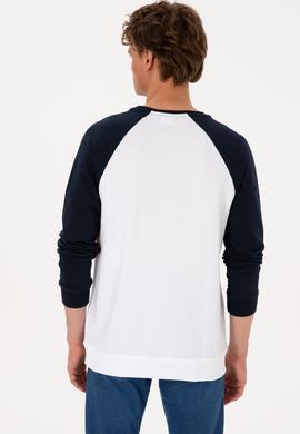 Erkek Bisiklet Yaka Regular Fit Lacivert İnce Sweatshirt - 50315420068