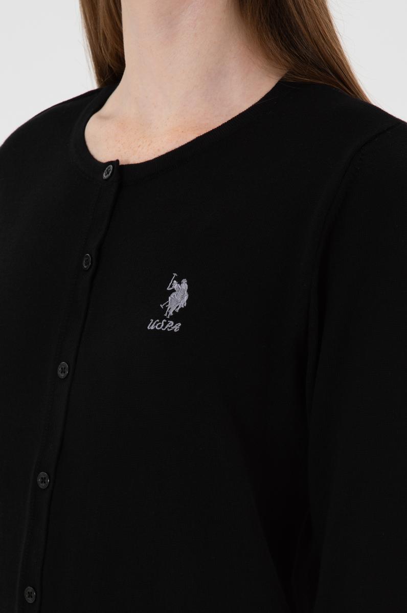 Kadın Siyah Basic Triko Hırka