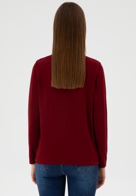 Kadın Bordo Basic Triko Hırka - 50313624018