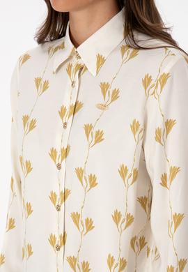 Kadın Krem Uzun Kollu Gömlek - 50308637004