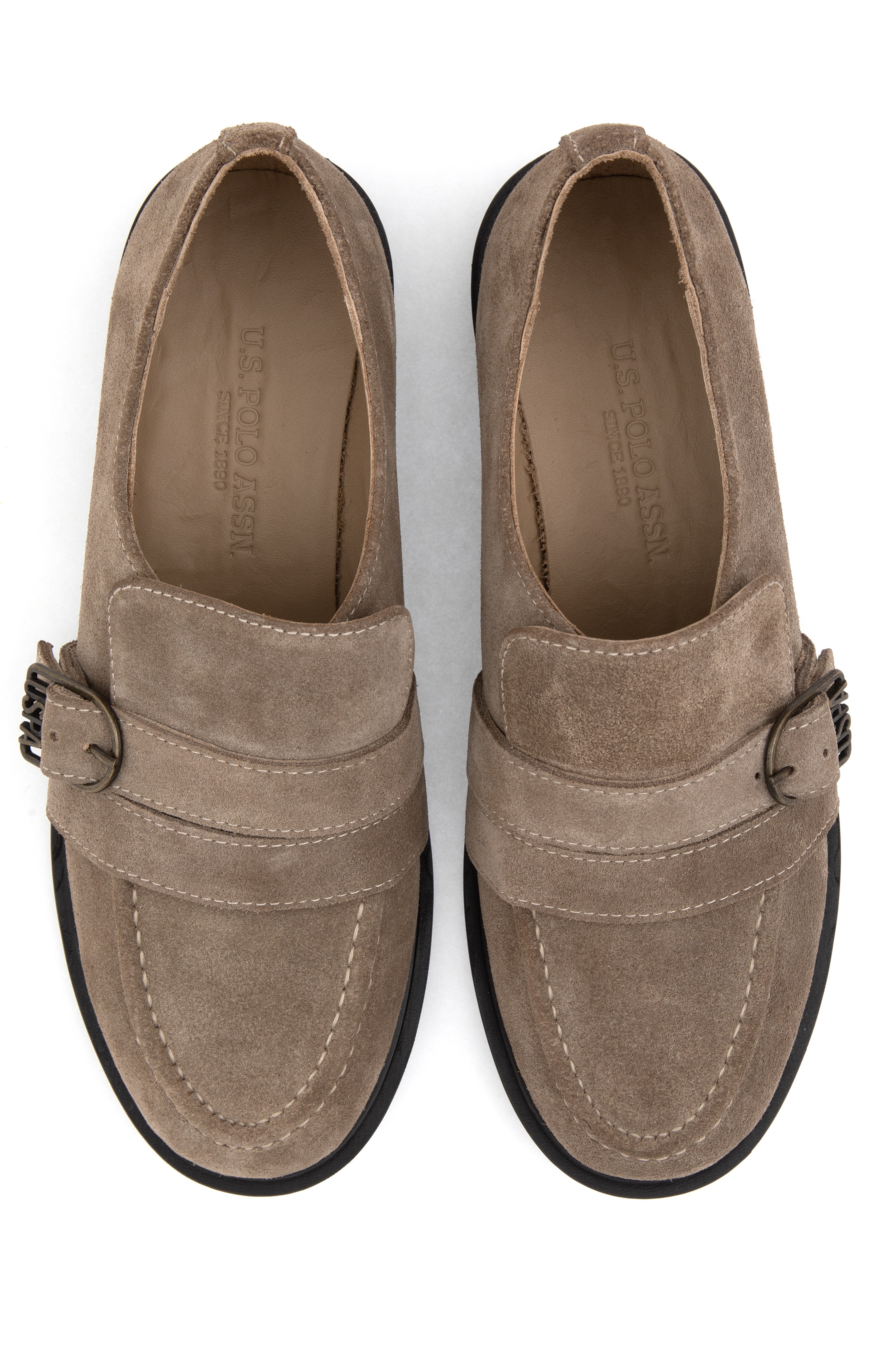 Kadın Bej Süet Loafer - Image 6