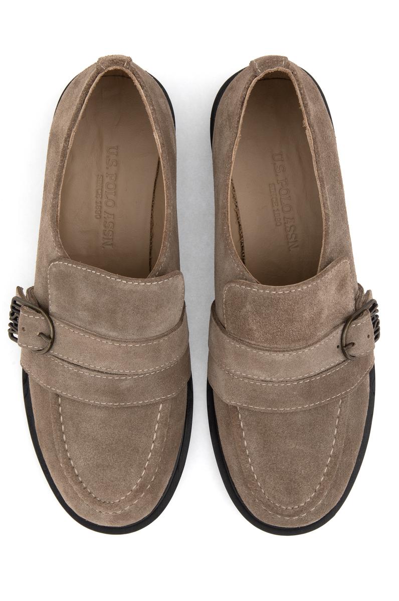 Kadın Bej Süet Loafer