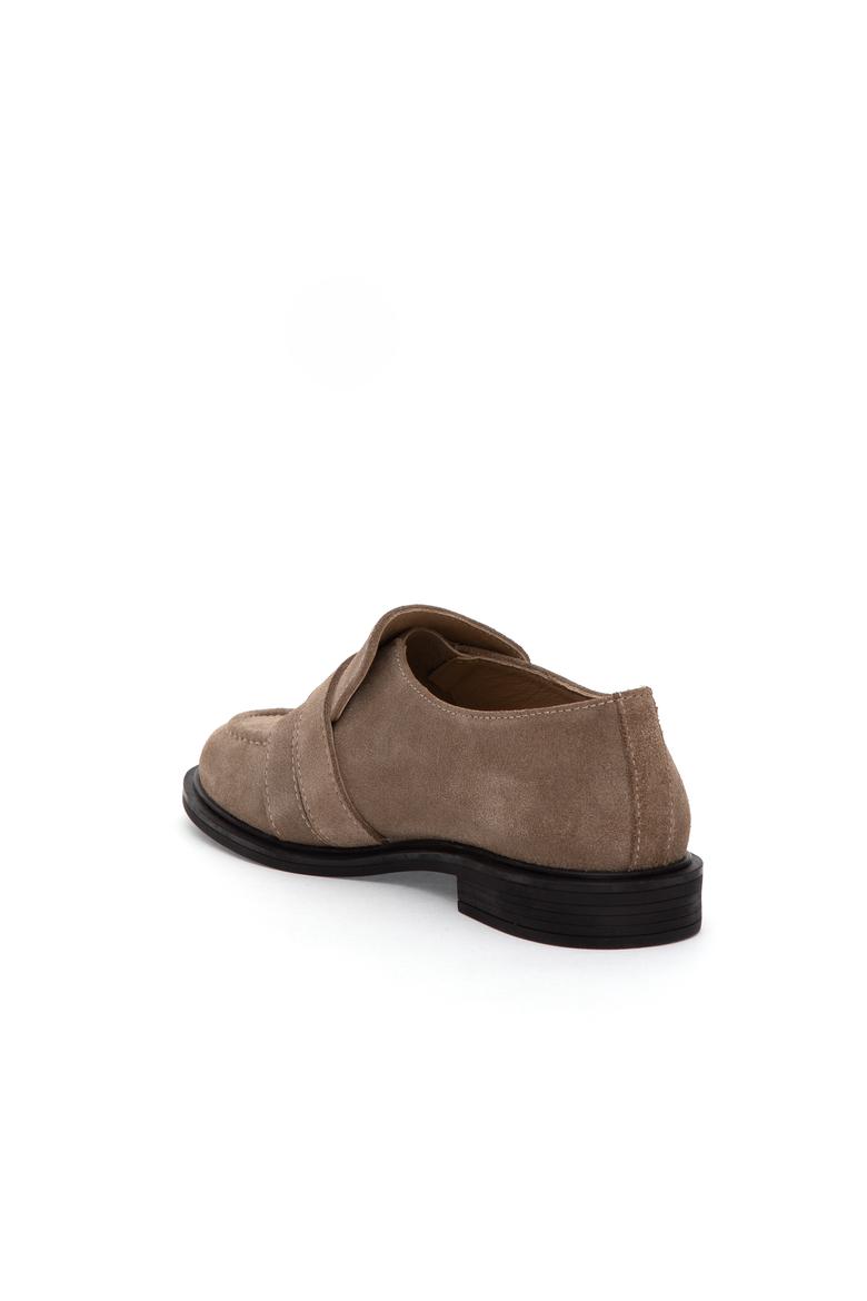 Kadın Bej Süet Loafer - 50315247034