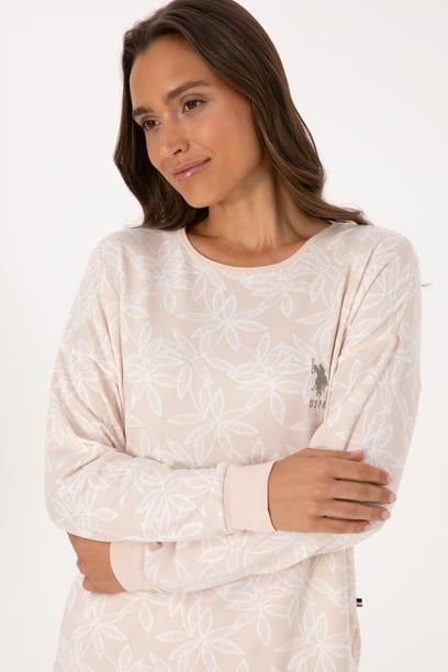 Kadın Krem Pijama Takımı