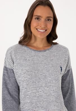 Kadın Gri Melanj Pijama Takımı - 50318875001