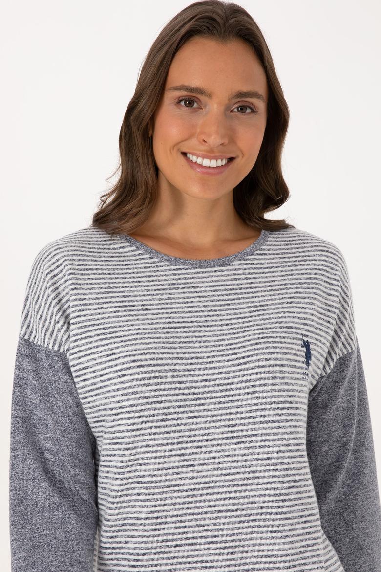 Kadın Gri Melanj Pijama Takımı - 50318875001