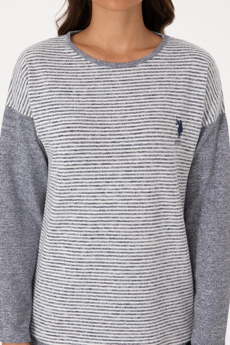 Kadın Gri Melanj Pijama Takımı - 50318875001