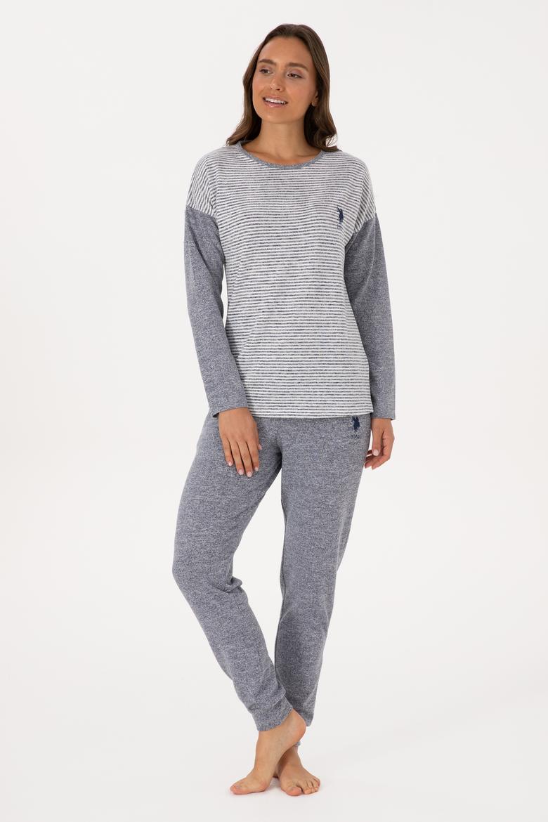 Kadın Gri Melanj Pijama Takımı - 50318875001