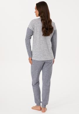 Kadın Gri Melanj Pijama Takımı - 50318875001