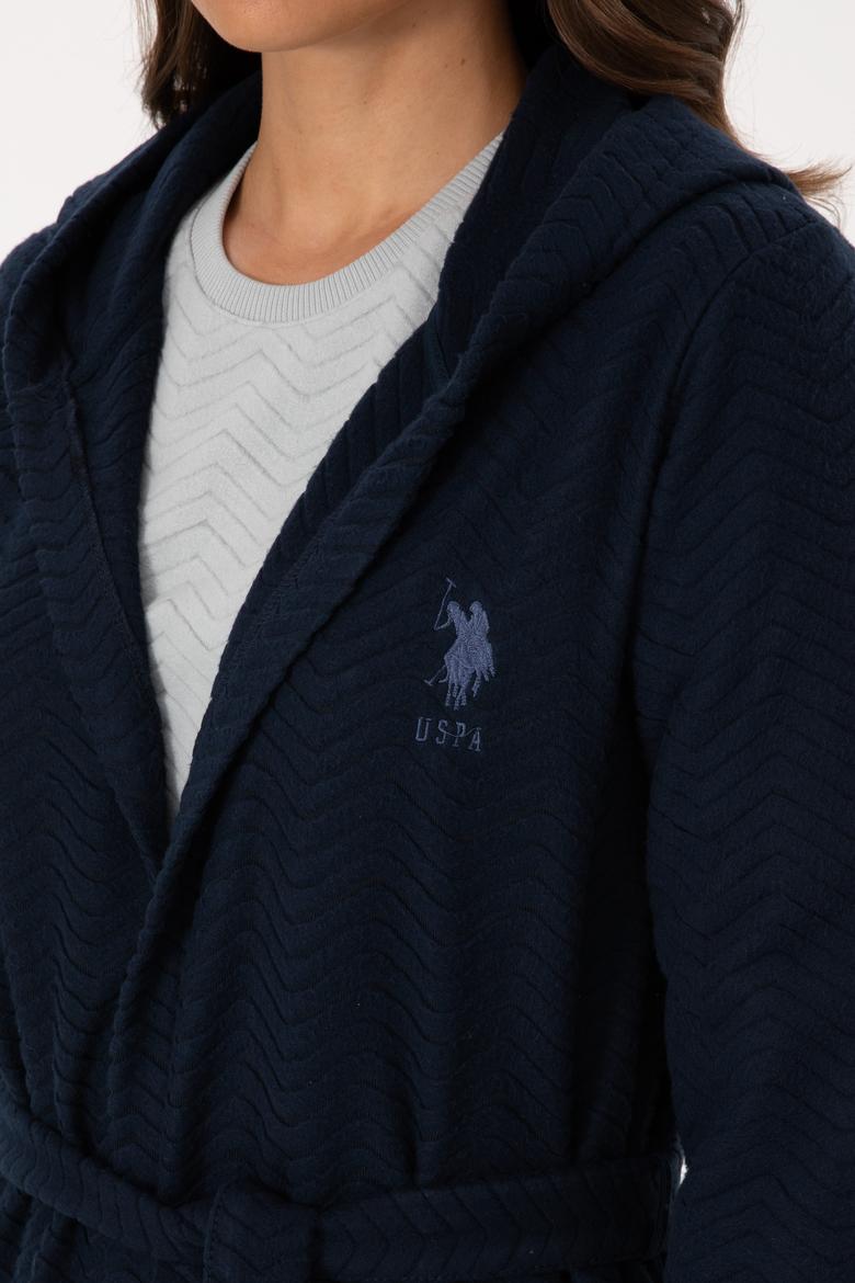 Kadın Lacivert Kemerli Sabahlık - 50318881004