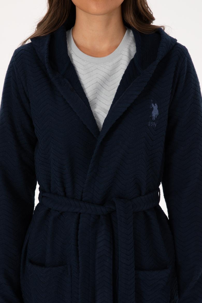 Kadın Lacivert Kemerli Sabahlık - 50318881004