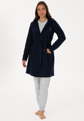 Kadın Lacivert Kemerli Sabahlık - 50318881004
