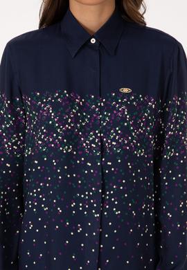 Kadın Lacivert Uzun Kollu Gömlek - 50308965028