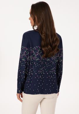 Kadın Lacivert Uzun Kollu Gömlek - 50308965028