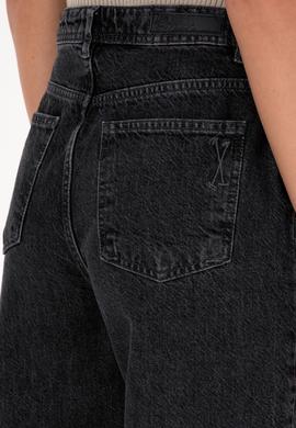 Kadın Antrasit Loose Fit Jean Pantolon - 50308792021