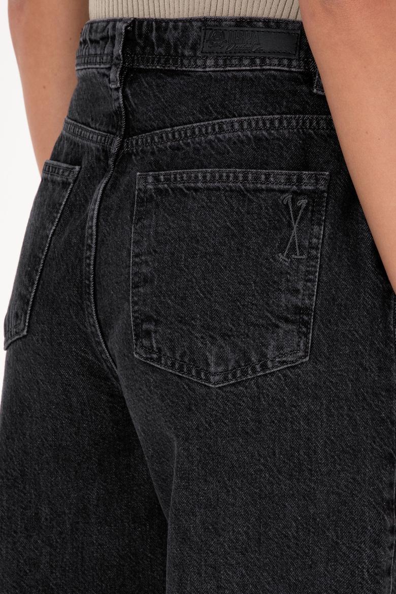 Kadın Antrasit Loose Fit Jean Pantolon - 50308792021