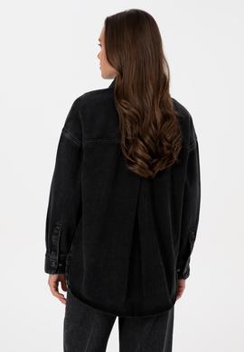 Kadın Siyah Jean Gömlek - 50309856003