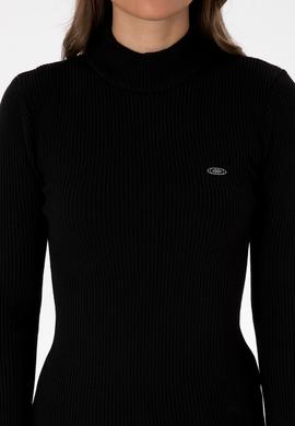 Kadın Siyah Balıkçı Yaka Kazak - 50315937002