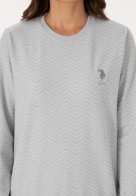 Kadın Gri Melanj Pijama Takımı - 50318820001