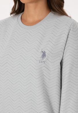 Kadın Gri Melanj Pijama Takımı - 50318820001