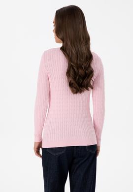 Kadın Açık Pembe V Yaka Basic Kazak - 50307700110