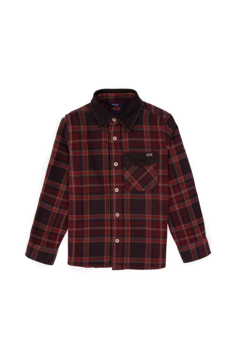 Erkek Çocuk Bordo Jean Gömlek