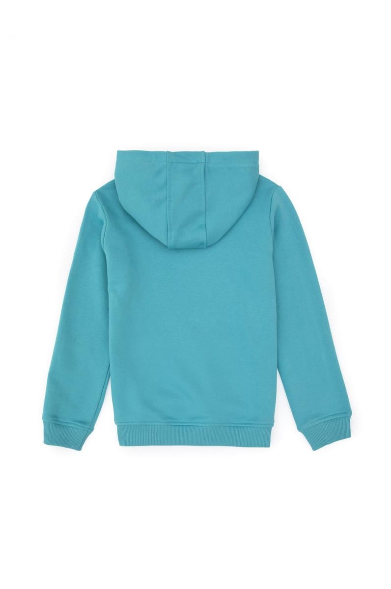 Erkek Çocuk Mint Basic Kapüşonlu Sweatshirt
