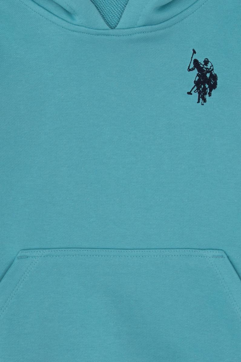 Erkek Çocuk Mint Basic Kapüşonlu Sweatshirt