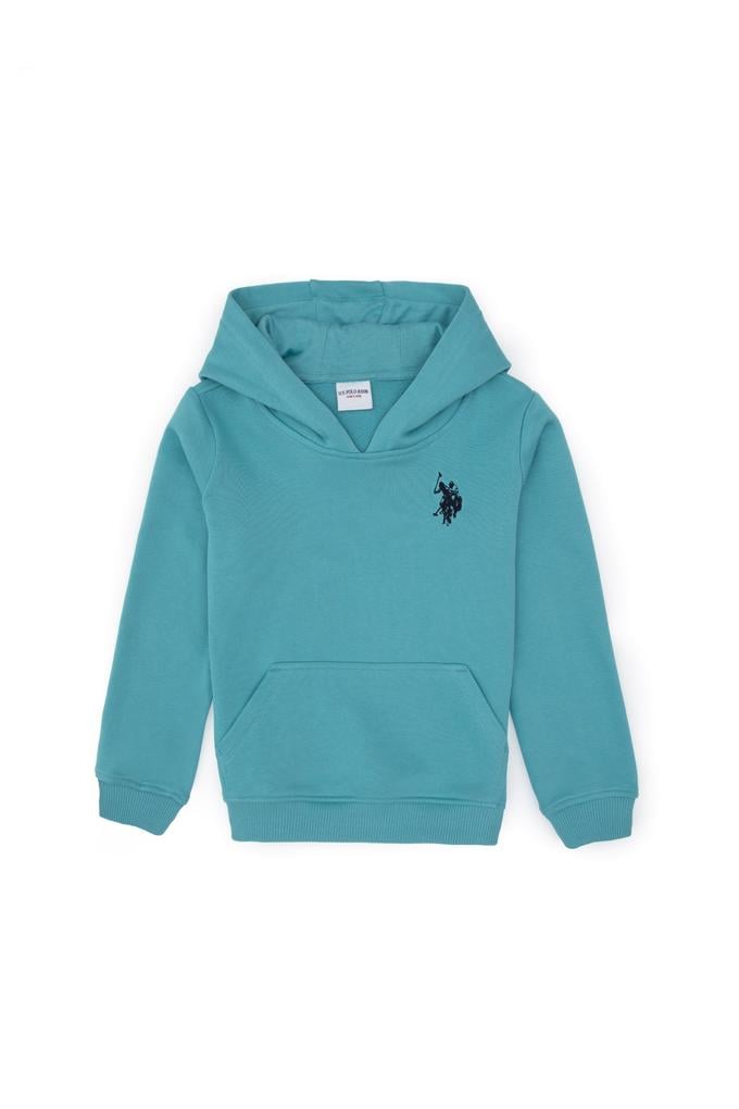 Erkek Çocuk Mint Basic Kapüşonlu Sweatshirt