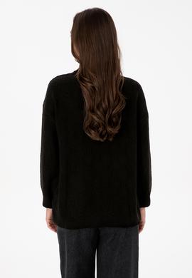 Kadın Siyah Boğazlı Kazak - 50309658034