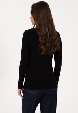 Kadın Siyah Basic V Yaka Kazak - 50307712013