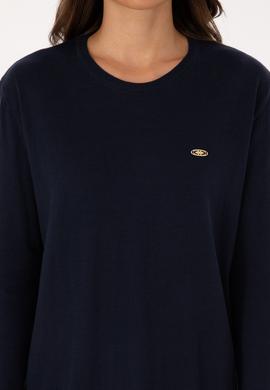 Kadın Lacivert Bisiklet Yaka Basic Kazak - 50307735063