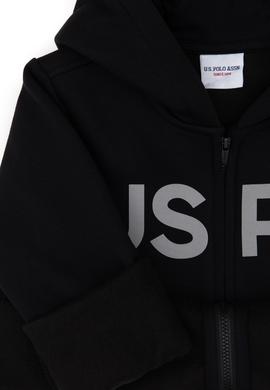 Erkek Çocuk Siyah Basic Kapüşonlu Sweatshirt - 50315813010