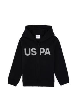 Erkek Çocuk Siyah Basic Kapüşonlu Sweatshirt - 50315813010