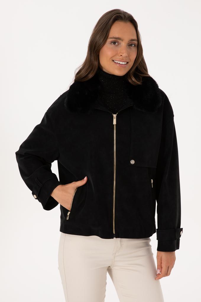 Kadın Siyah Deri Ceket