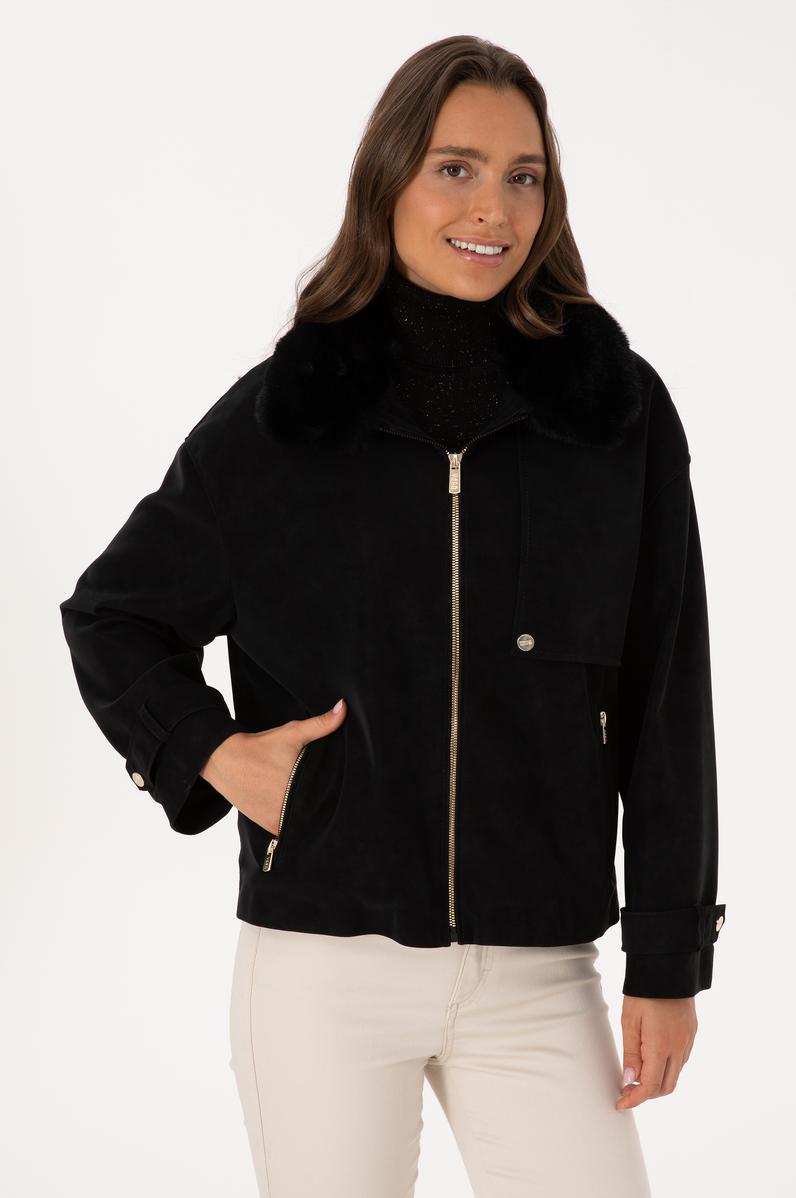 Kadın Siyah Deri Ceket