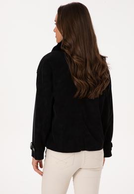 Kadın Siyah Deri Ceket - 50317320002