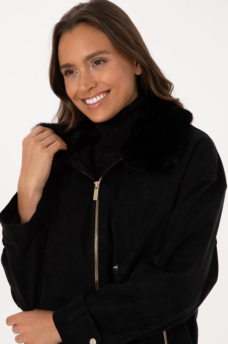 Kadın Siyah Deri Ceket