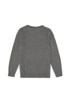 Erkek Çocuk Gri Melanj Basic Kazak - 50315611026