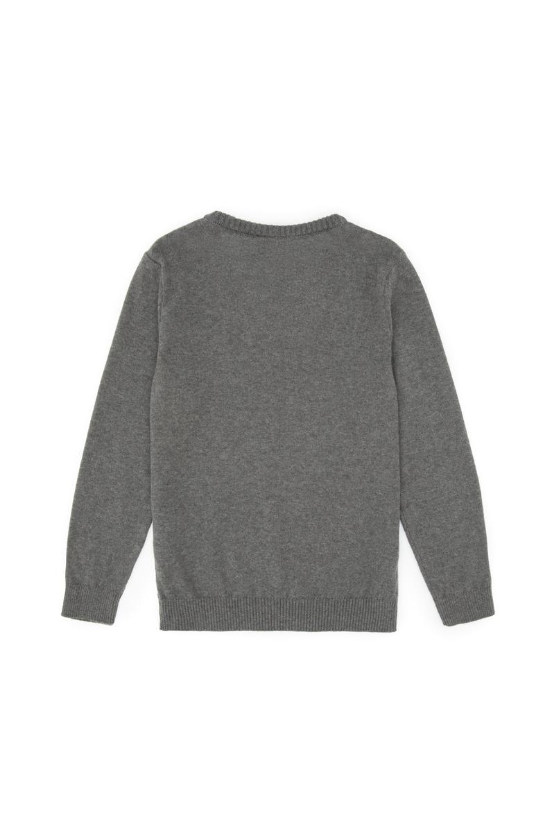 Erkek Çocuk Gri Melanj Basic Kazak