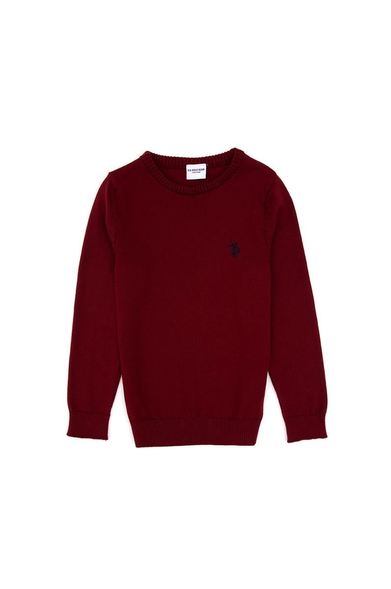 Erkek Çocuk Bordo Basic Kazak