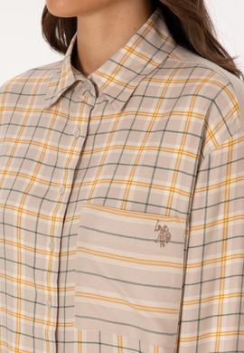 Kadın Taş Uzun Kollu Ekoseli Gömlek - 50316425004